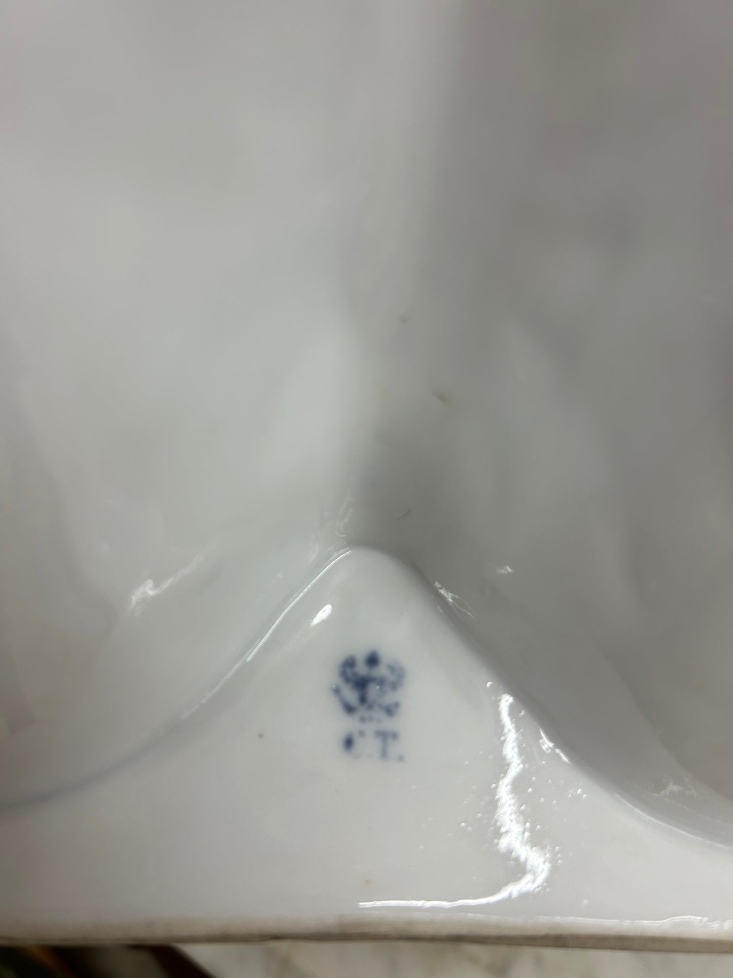 Beautiful antique German porcelain lobster divided serving dish