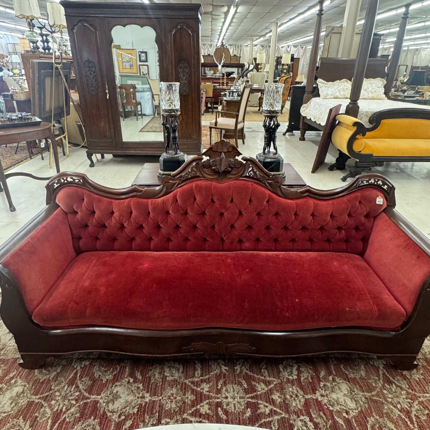Victorian Tufted Parlor Sofa