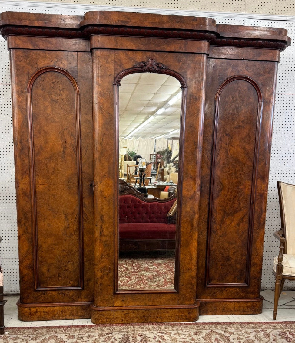 Antique Burl Walnut Armiore