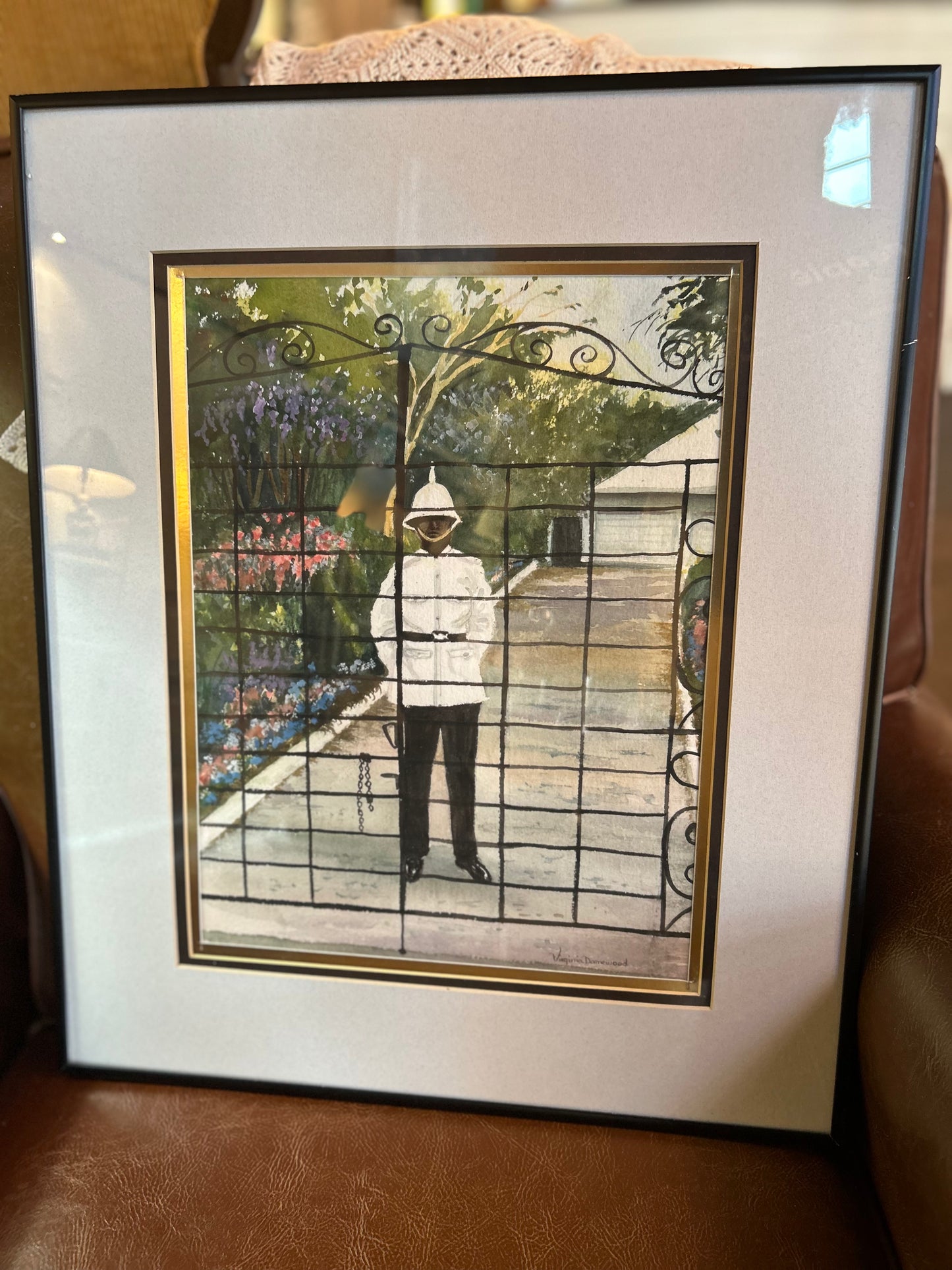 Gate Keeper - Signed Watercolor by Virginia Denmark
