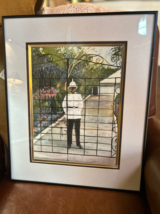 Gate Keeper - Signed Watercolor by Virginia Denmark