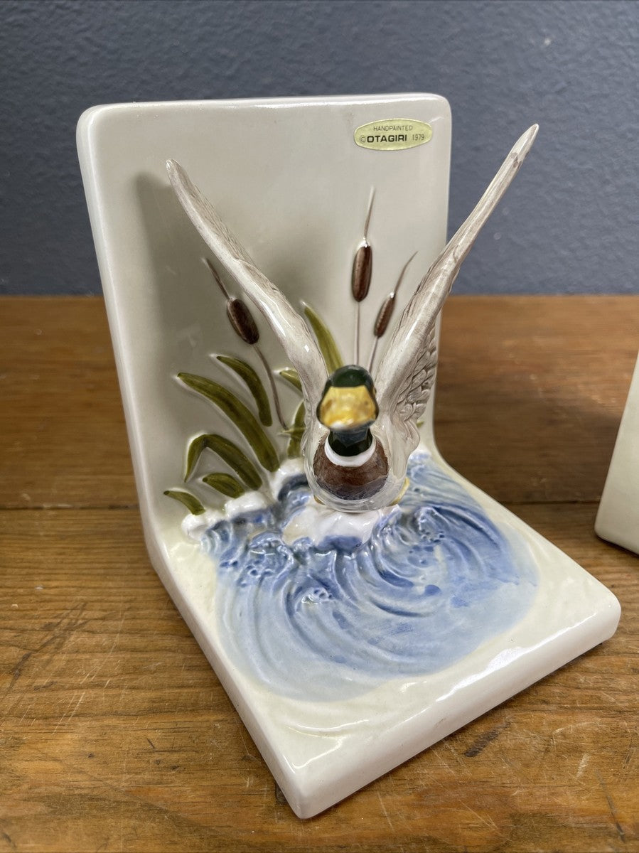 Mallard Duck Ceramic Bookends