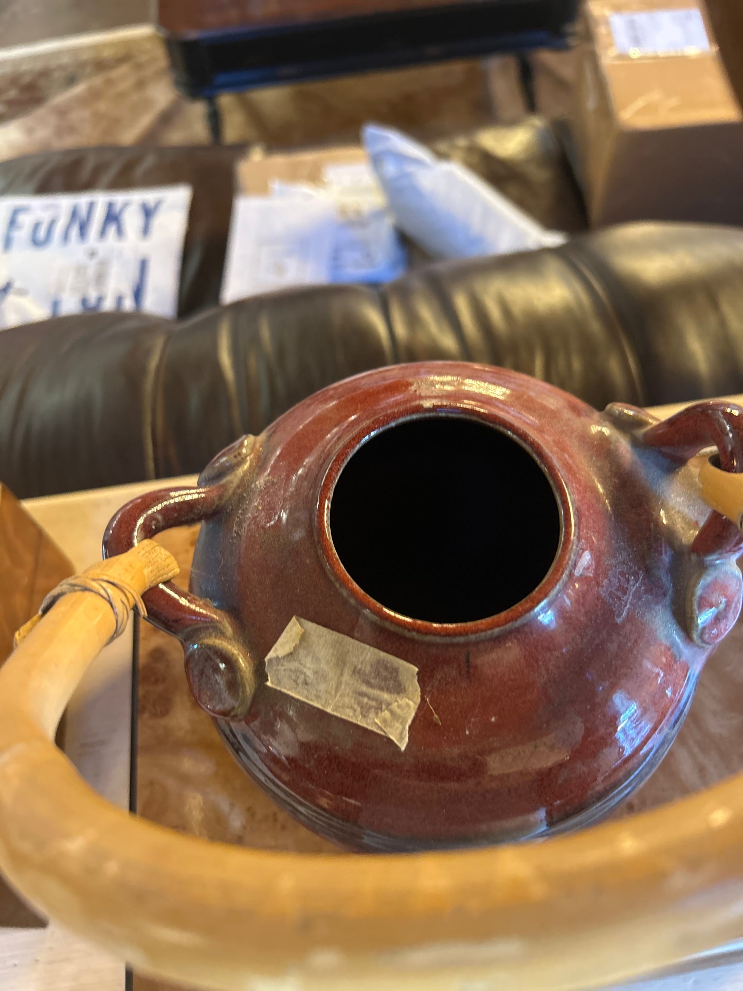 Raspberry Pottery Teapot