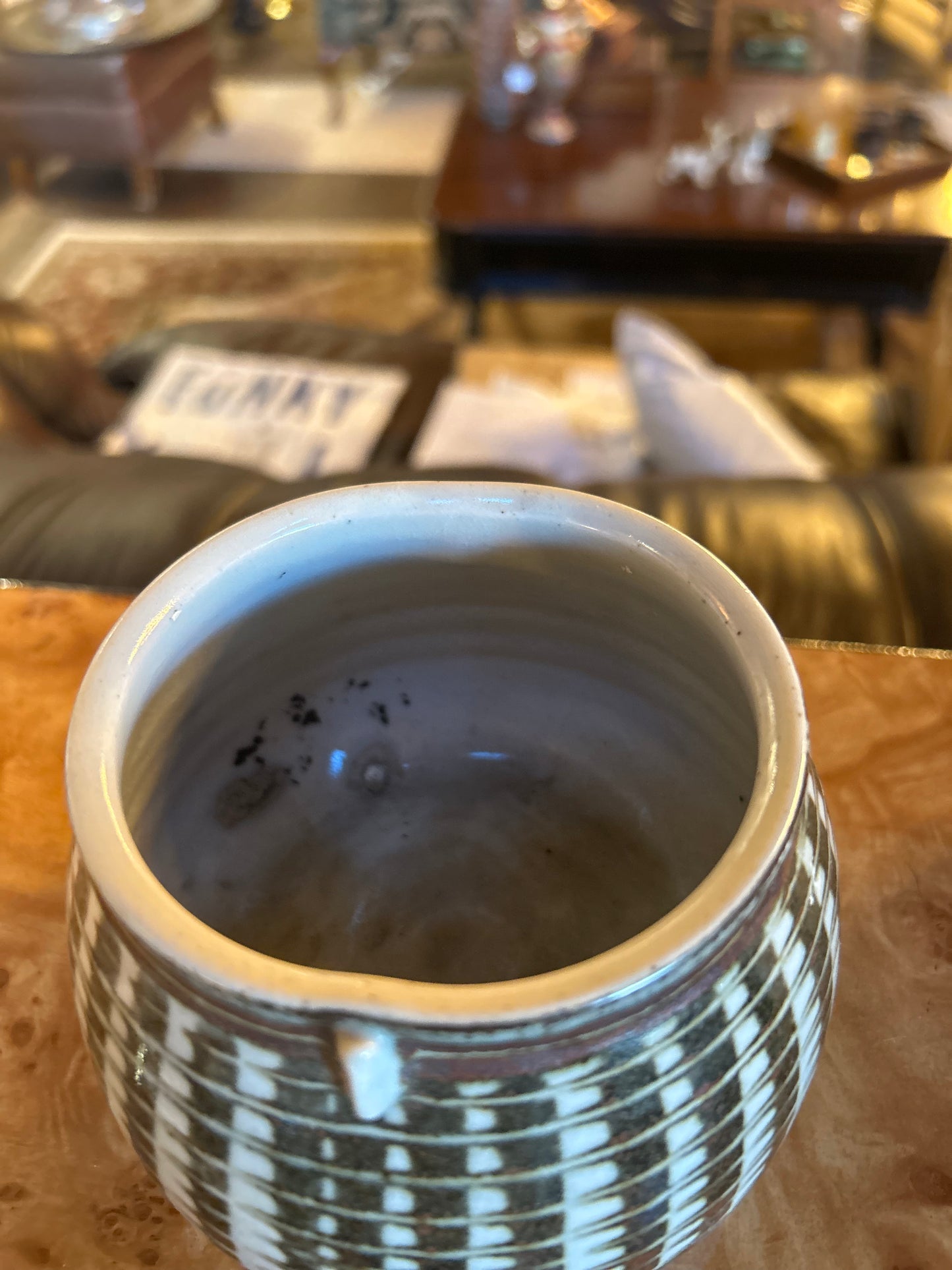 A striking signed Aguilar studio pottery piece