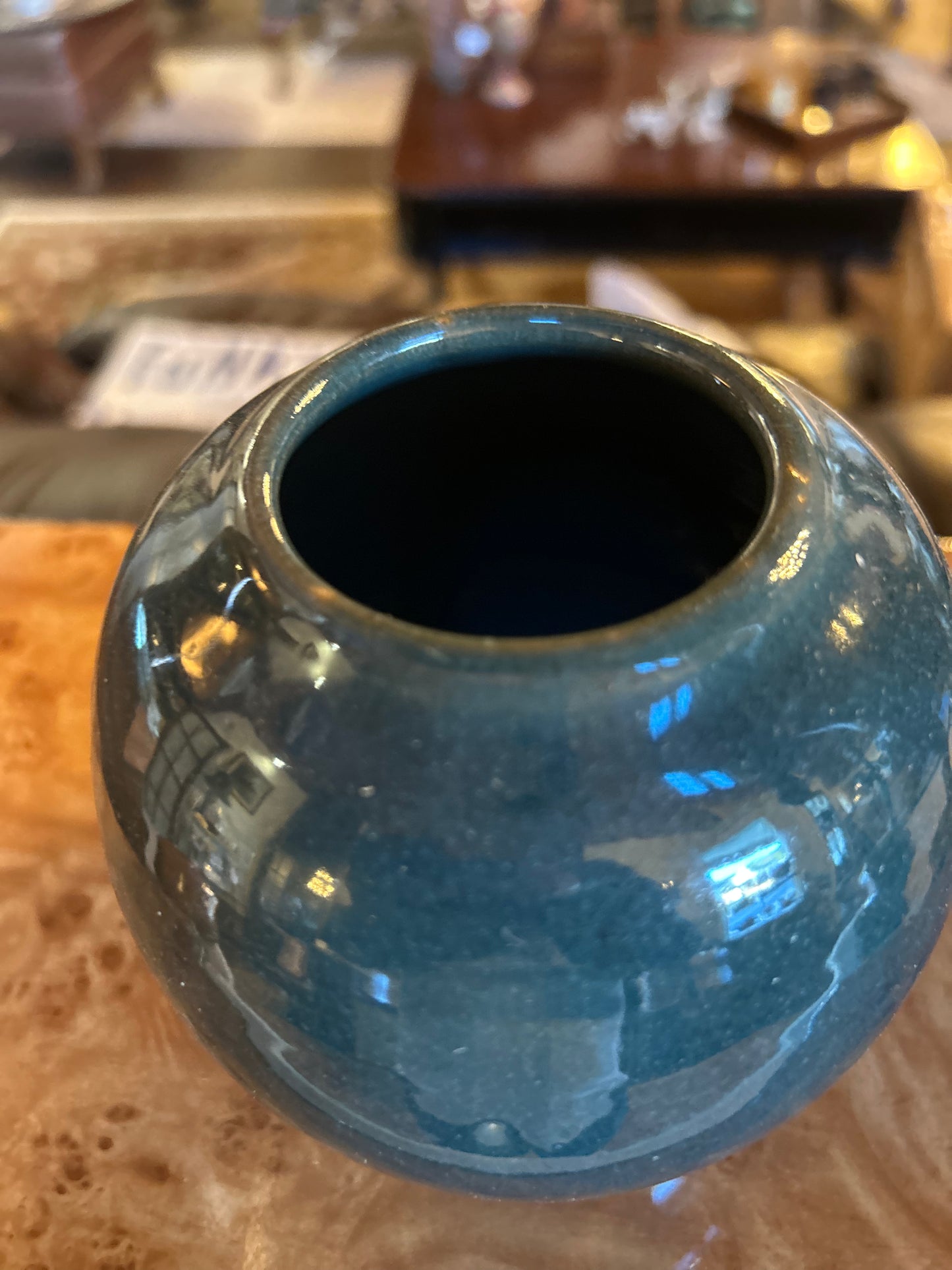 New Clairvaux pottery vase with a rich, glossy green glaze