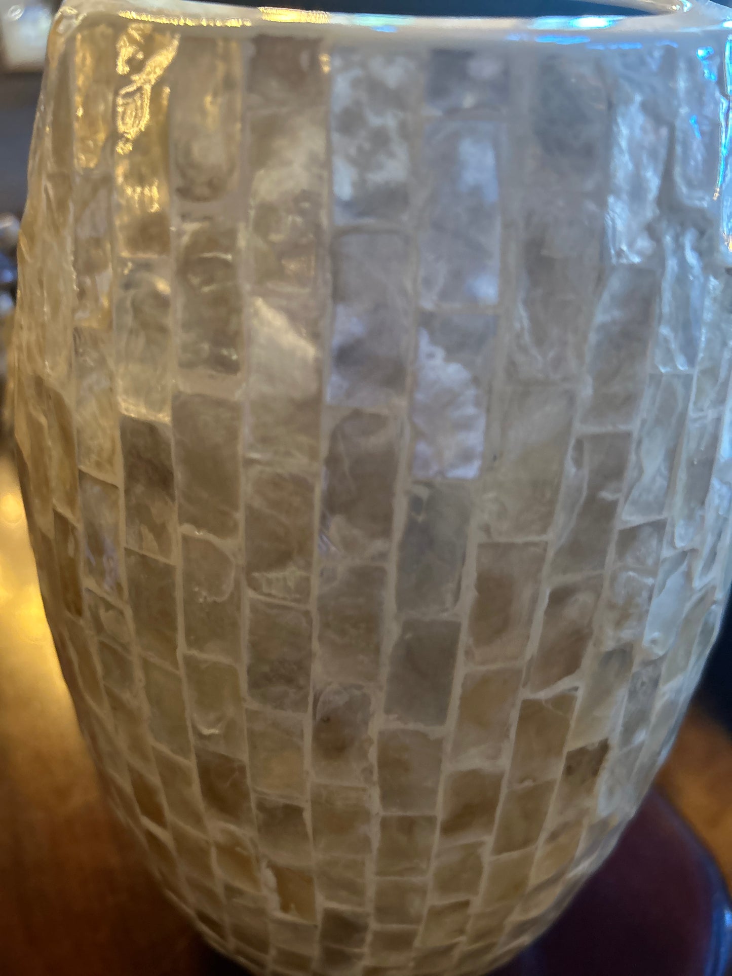 Gold Tall Ceramic Round Vase