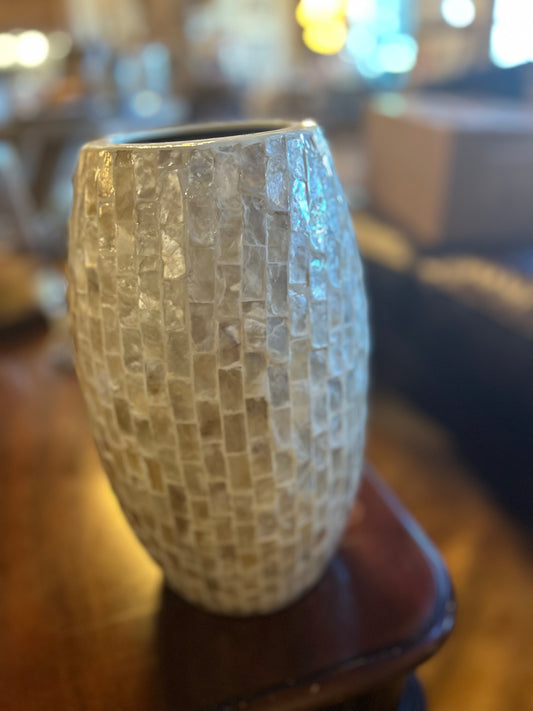 Gold Tall Ceramic Round Vase
