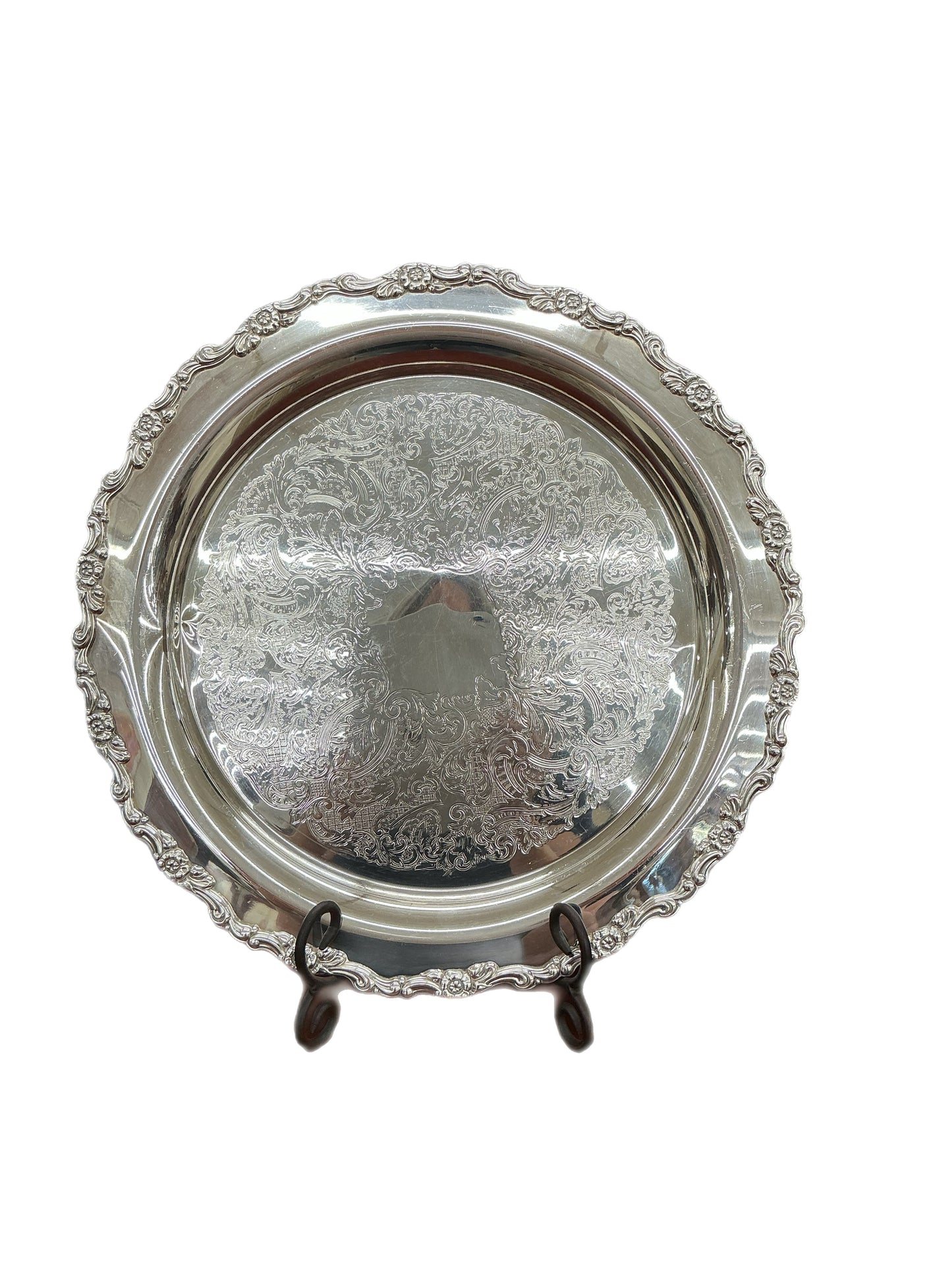 Elegant vintage silverplate serving tray by Oneida (USA)
