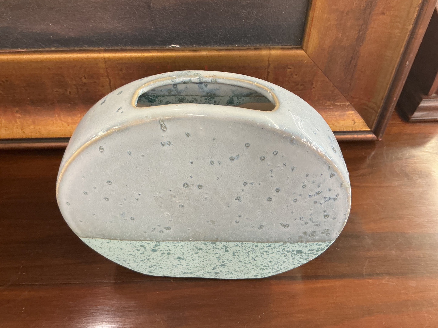 Ceramic bud vase coin bank style
