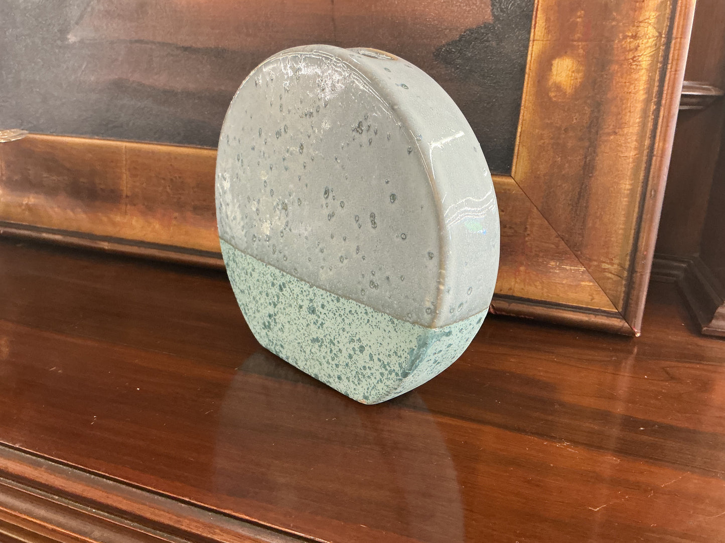 Ceramic bud vase coin bank style