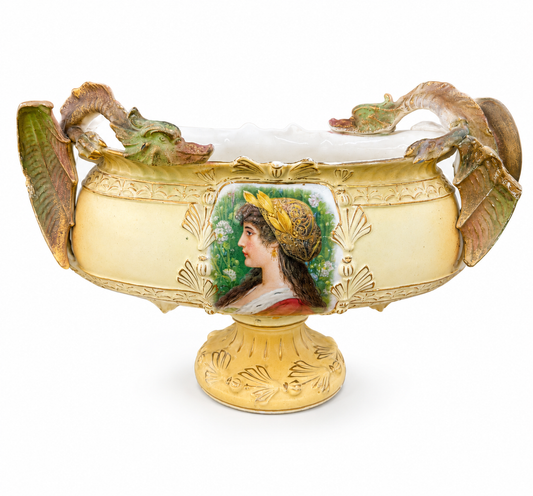 Exceptional antique Royal Wettina porcelain jardinière/centerpiece