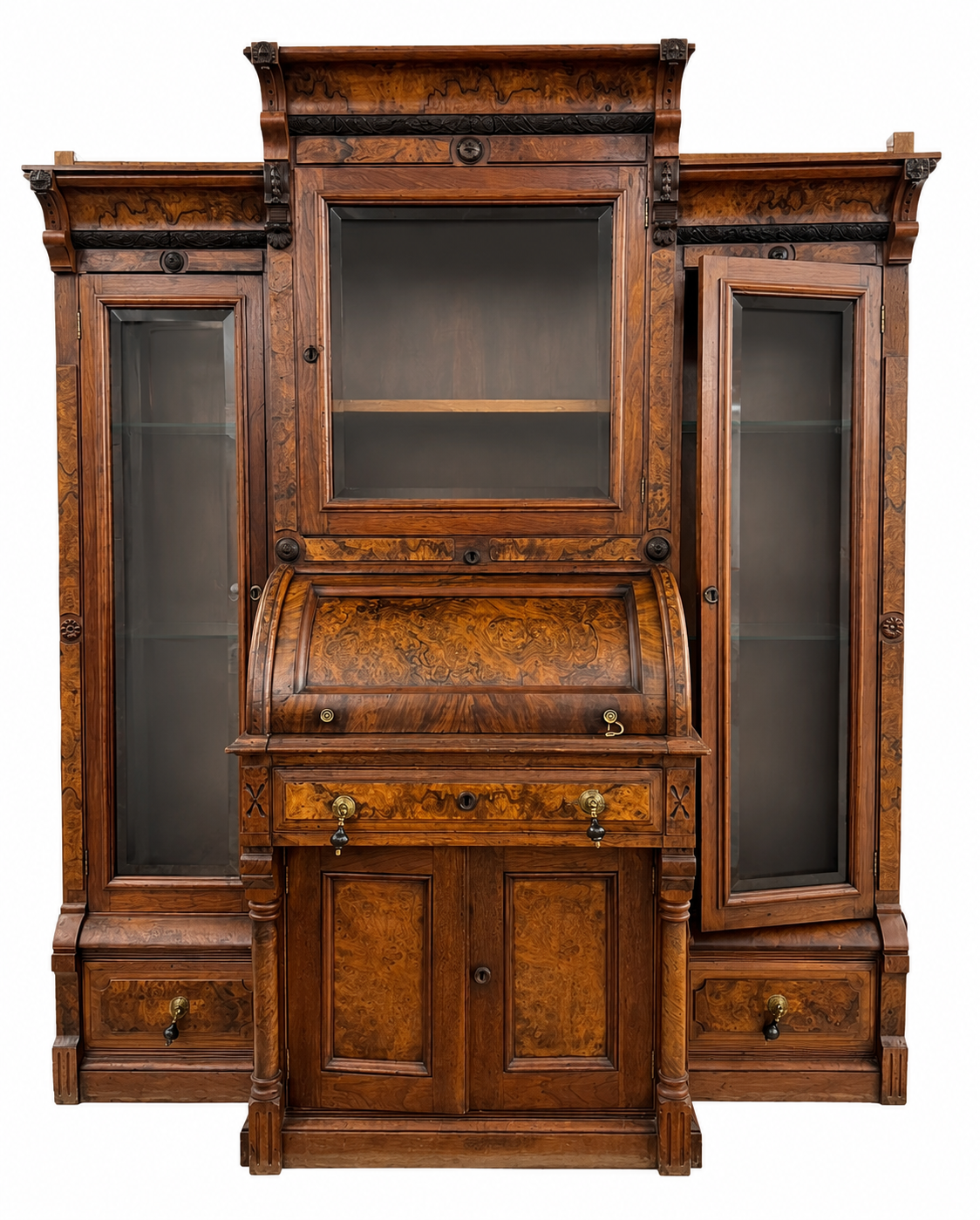 Burl Walnut gun cabinet