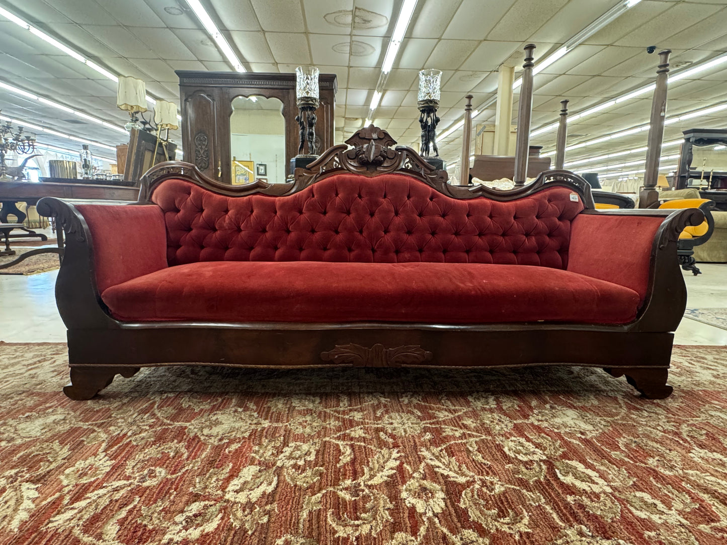 Victorian Tufted Parlor Sofa