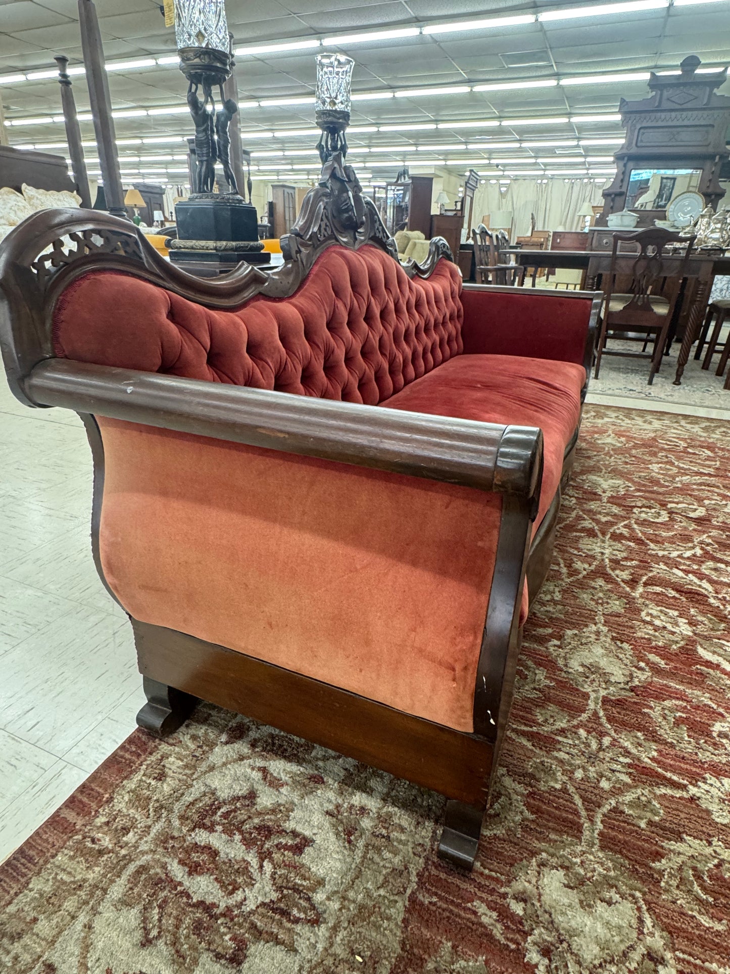 Victorian Tufted Parlor Sofa