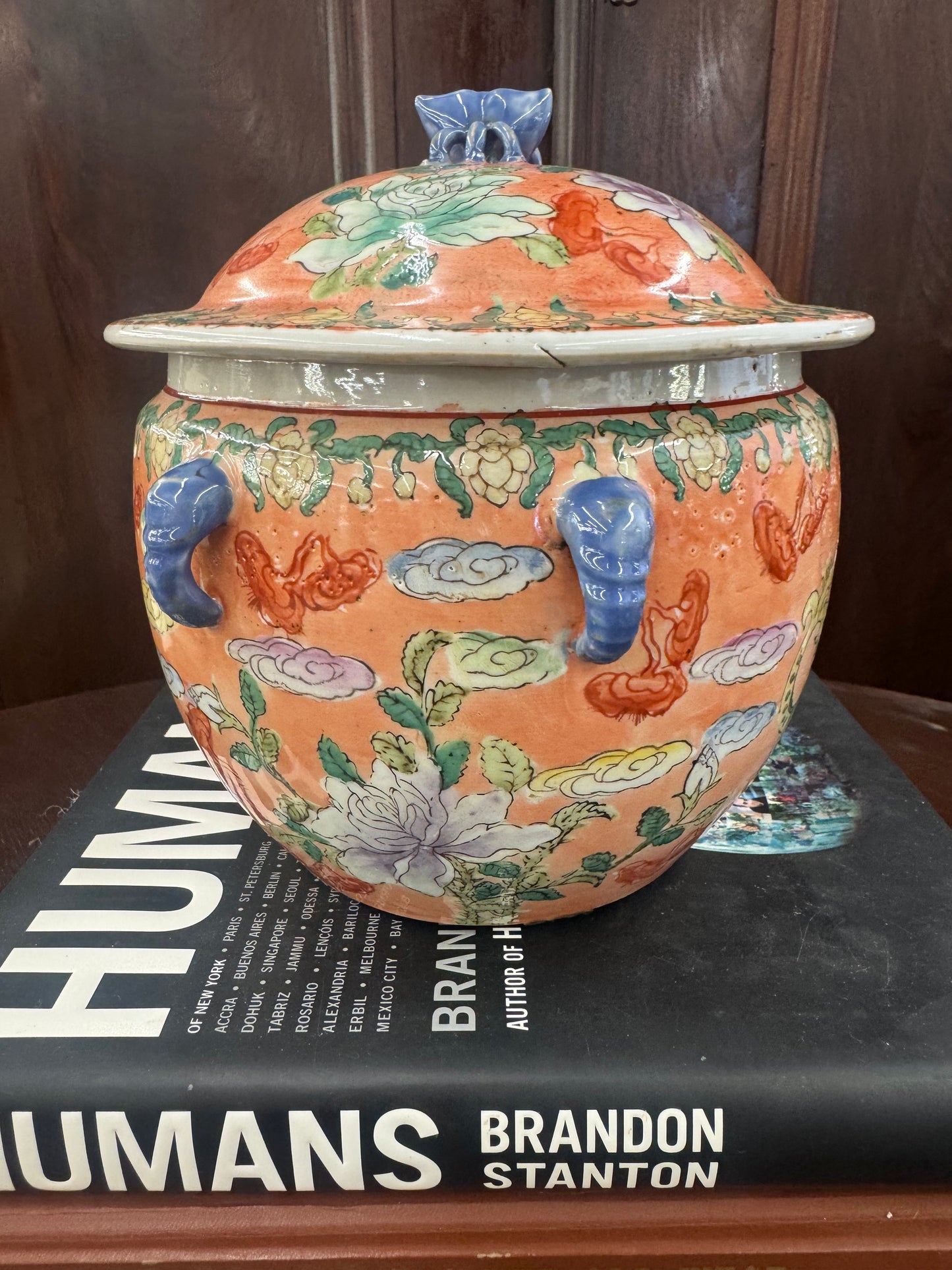Famille rose dragon ginger jar