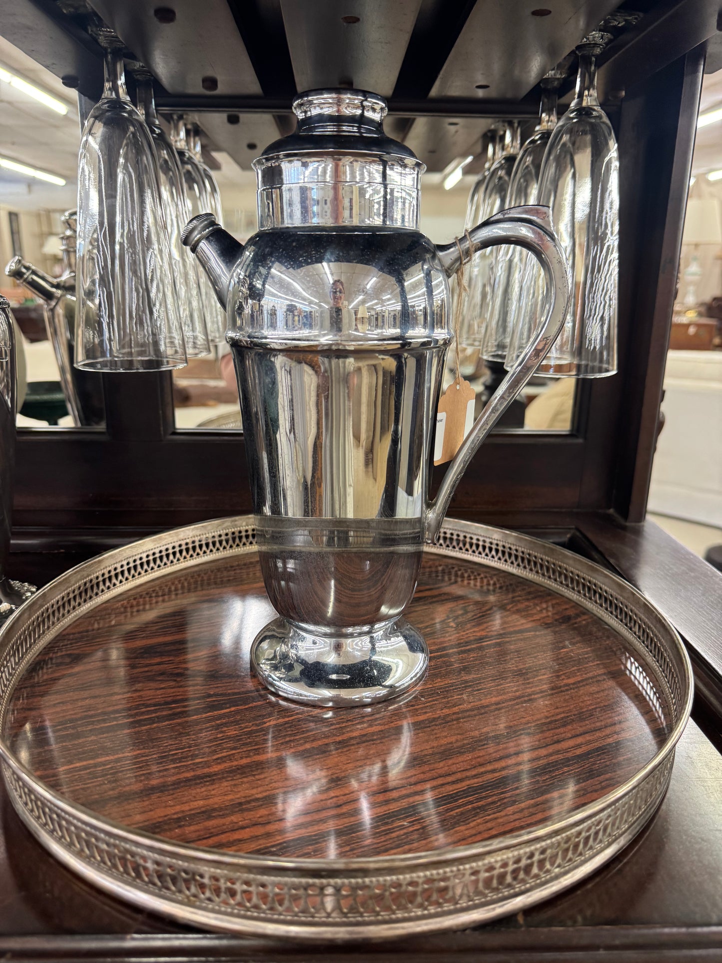 Vintage Chrome Metal Cocktail Shaker