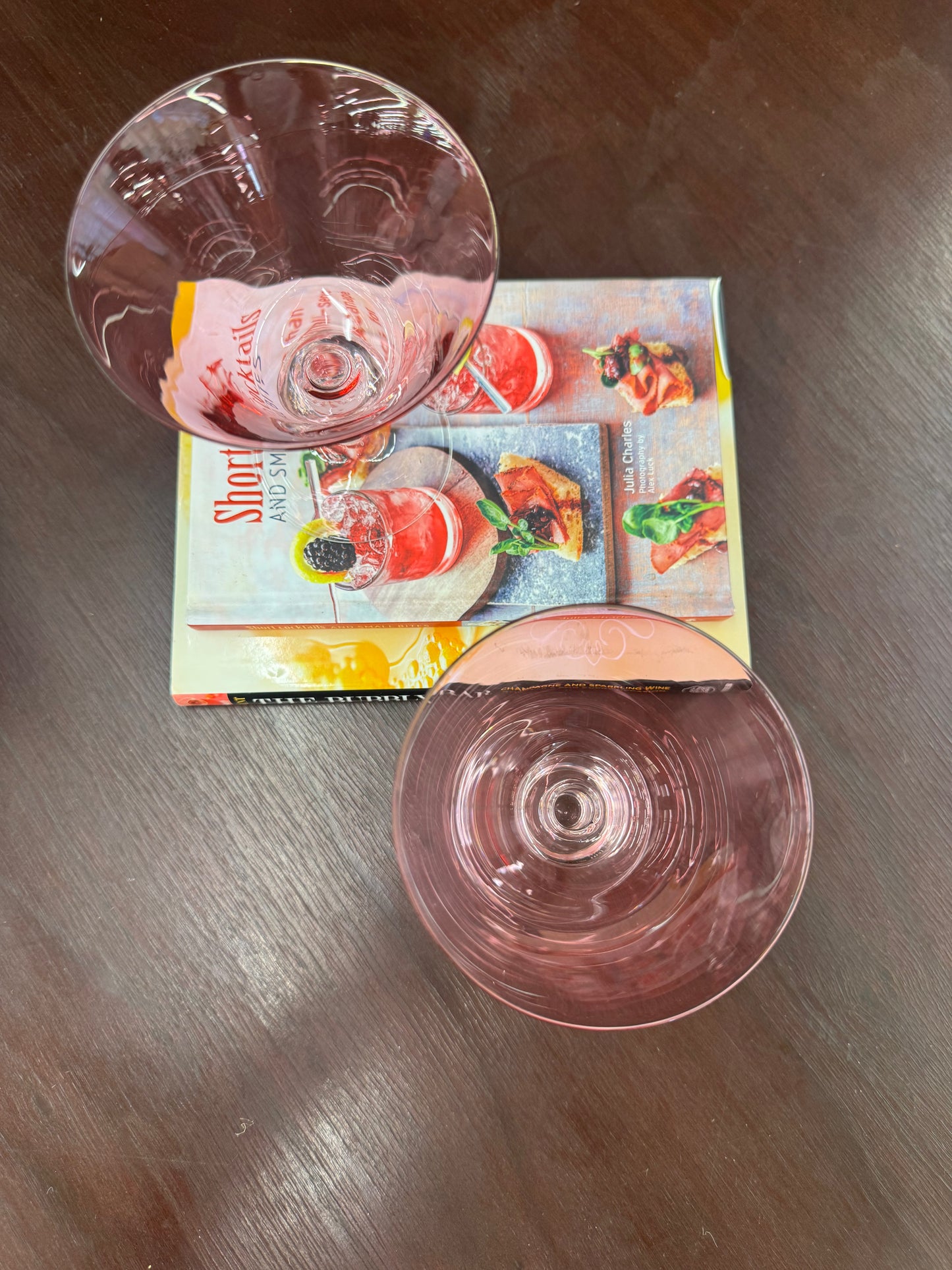 Vintage pink cocktail glasses