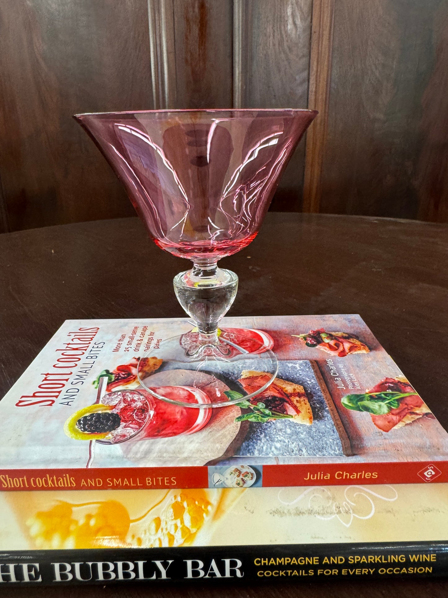 Vintage pink cocktail glasses