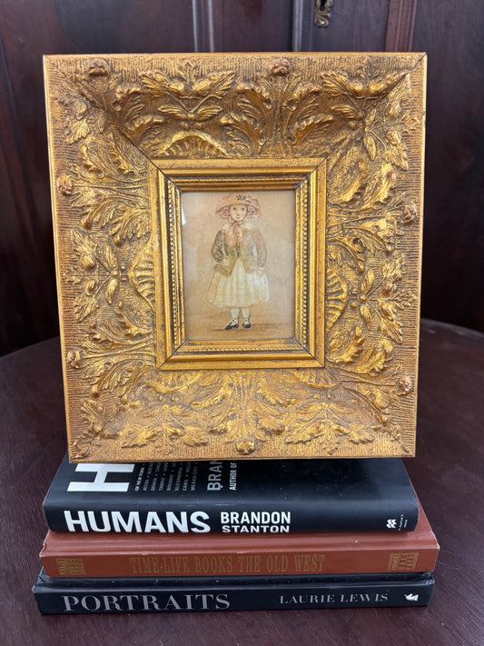 Vintage Gilt Framed Child Portrait Print
