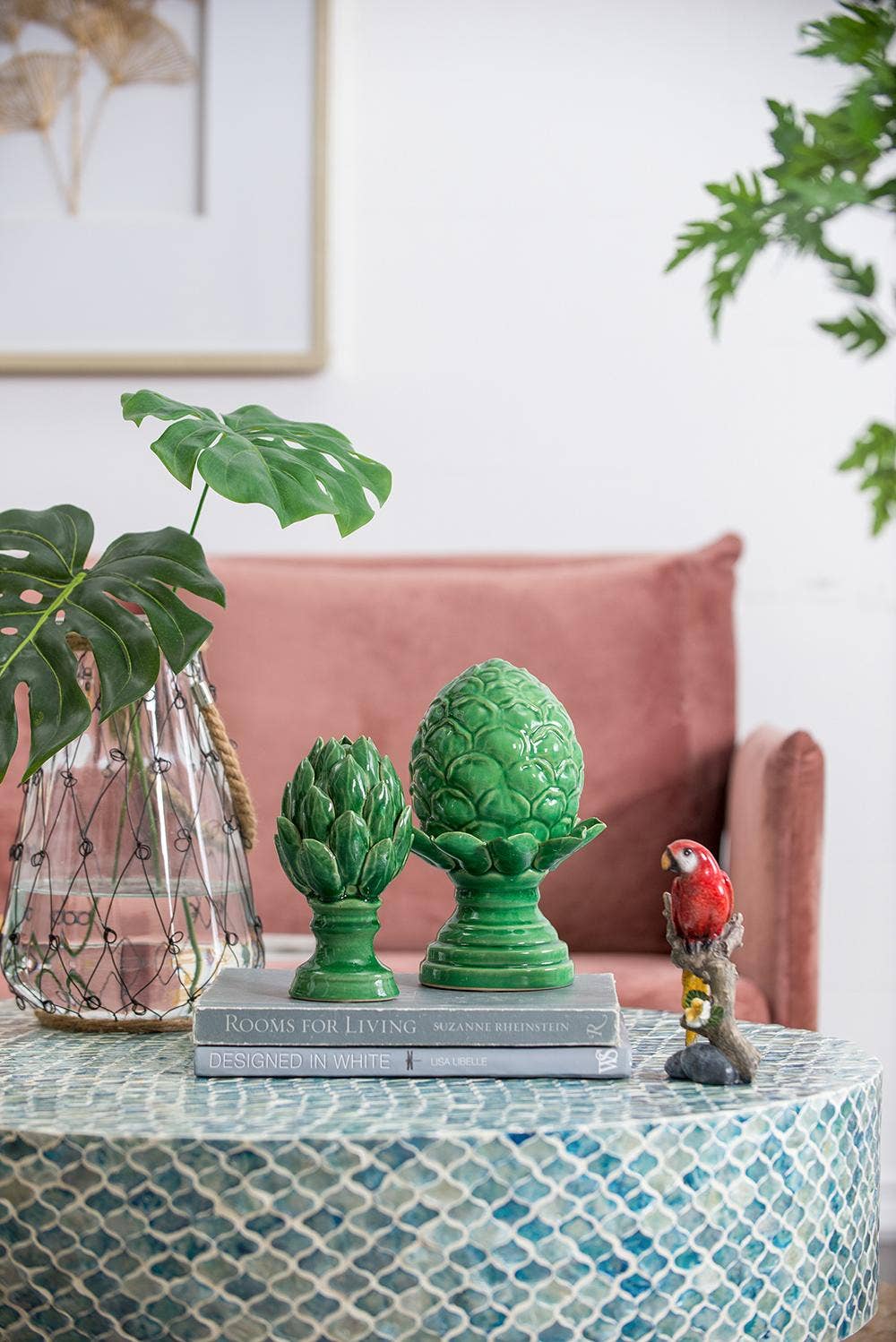 D4x7.5" Blooming Artichoke Accent, Small - Green