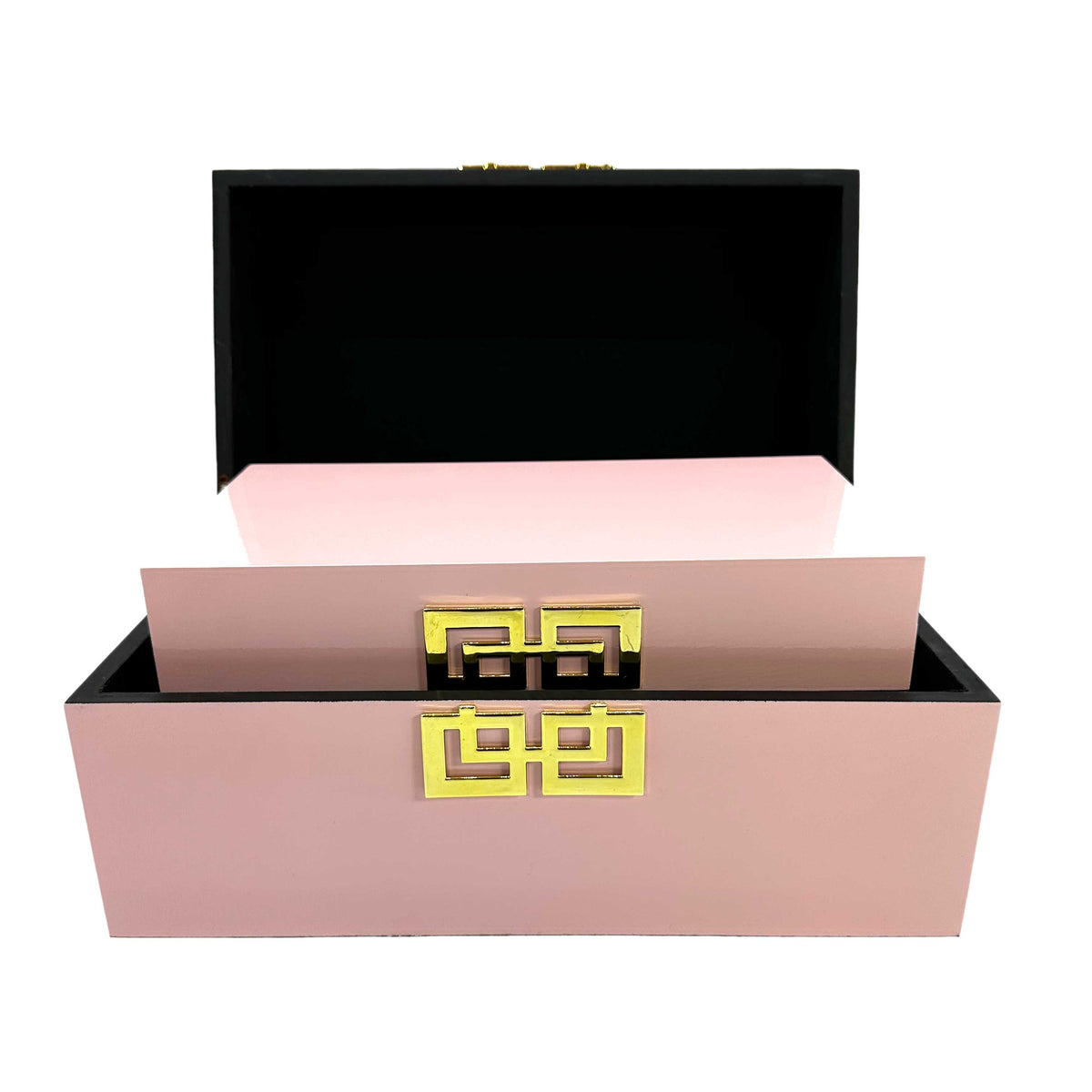 Wood Storage Box Gift Box - Pink & Gold