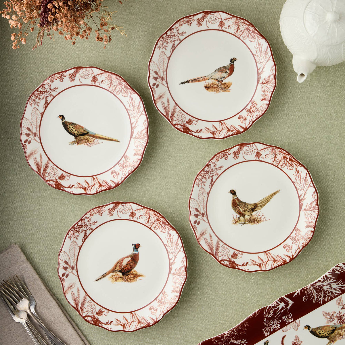 Pheasant Grove Salad Plate 8.5" 4 asst