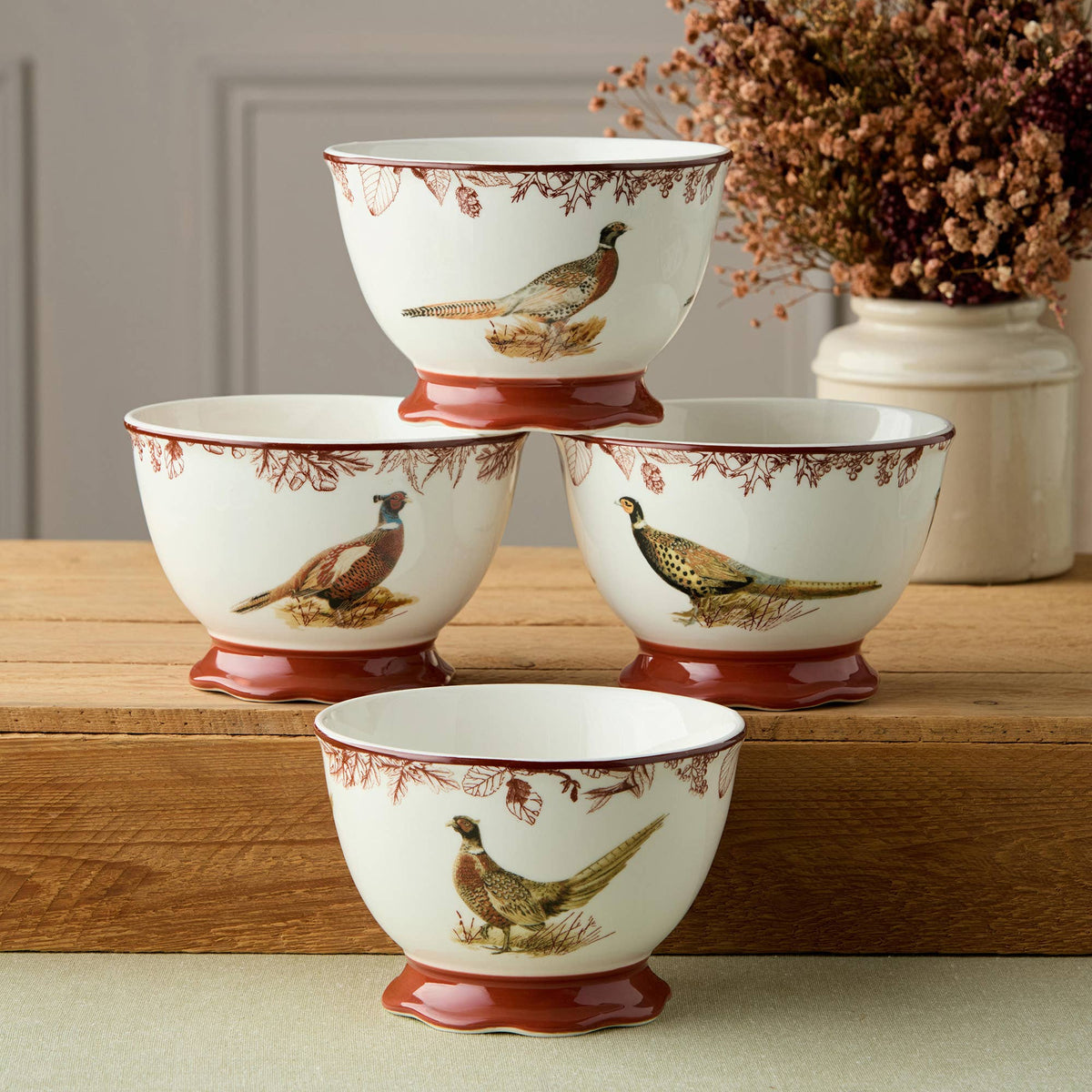 Pheasant Grove Ice Cream Bowl 5.25" x 3" 4 asst