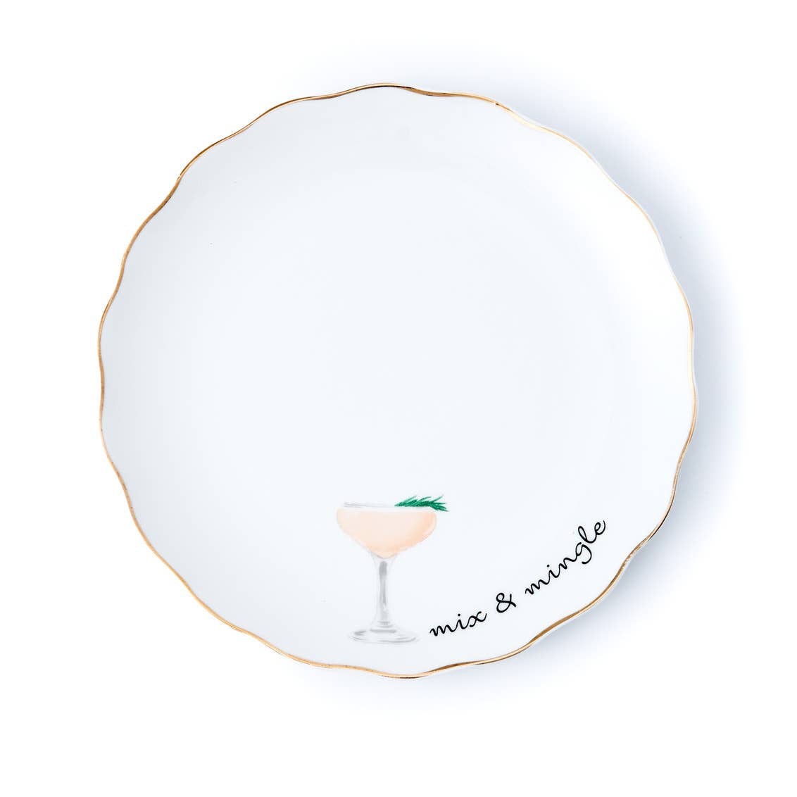 Set of Six Holidays Cheers Appetizer Plates