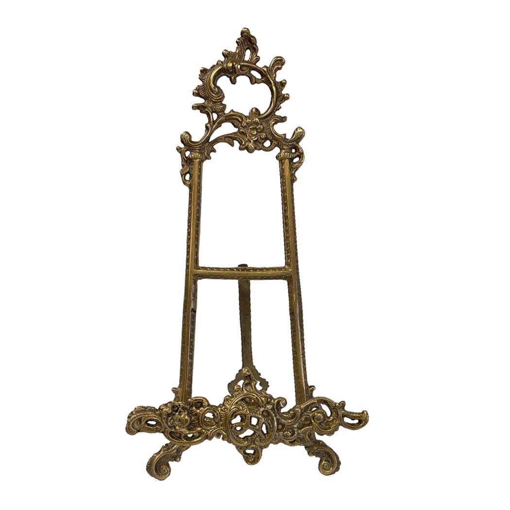 Vintage Style Solid Brass Photo-Plate Easel Stand - 2 sizes