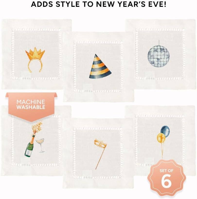 Hemstitch Napkins Celebration