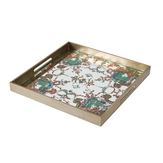 20x20x2" Opulent Baroque Mirror Tray