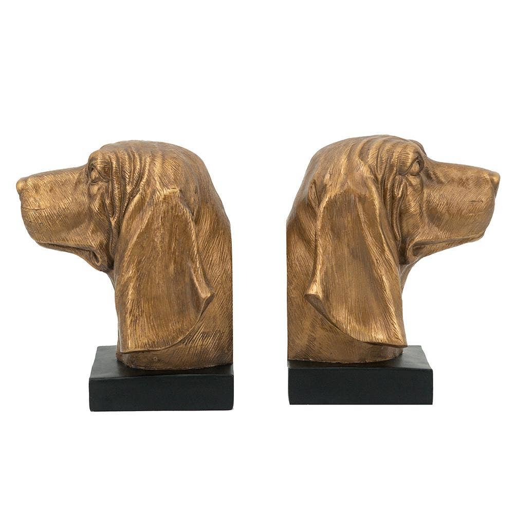 S/2 7x6x8.5" Dog Head Bookends 4S/CTN